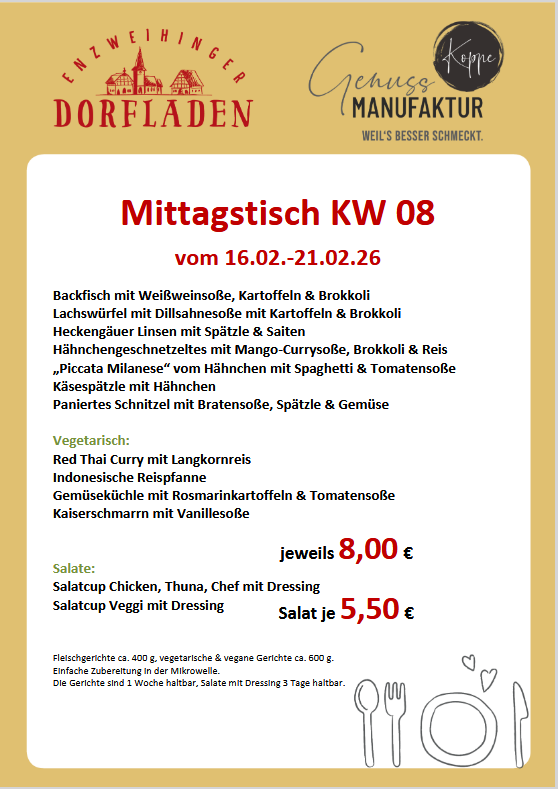 mittagstisch Angebote KW 51/2021